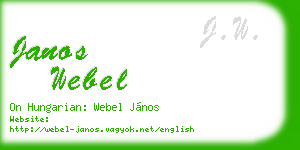 janos webel business card